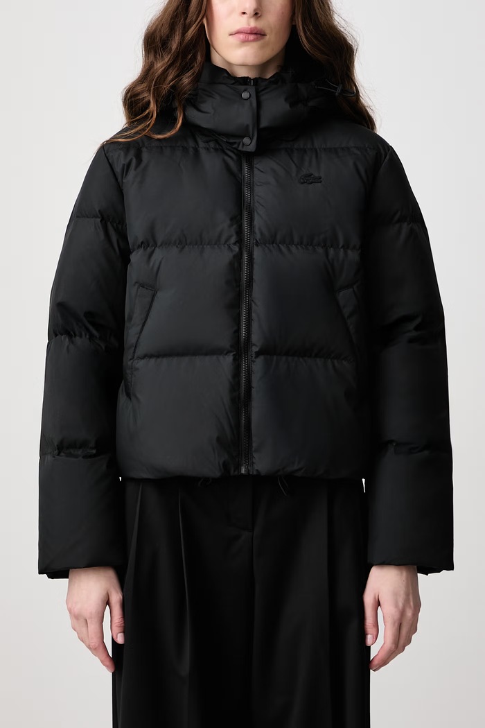 Kurtka puchowa damska Lacoste czarny BF8434