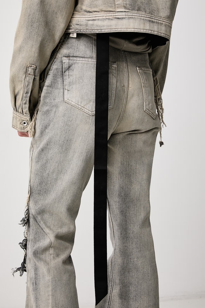 Rick Owens DRKSHDW Τζιν μπουφάν γυναικείο βαμβακερό DS02F6702.DMK