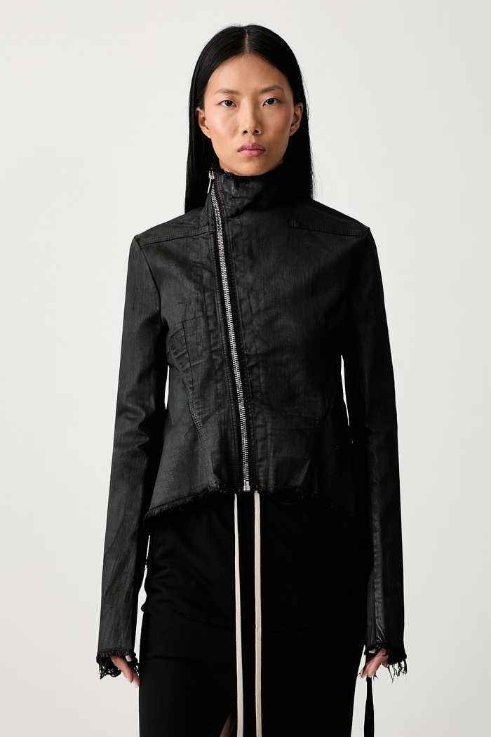 Rick Owens DRKSHDW Naska Gary τζιν μπουφάν γυναικείο ντένιμ μαύρο DS02F6703.SBW