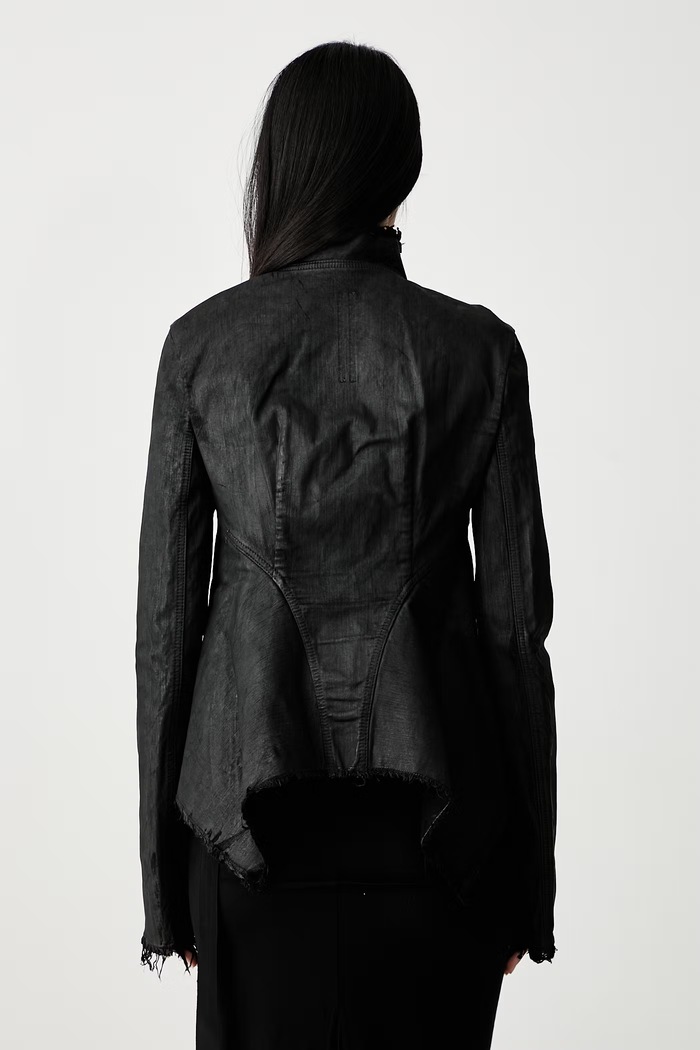 Ρούχα Rick Owens DRKSHDW Naska Gary τζιν μπουφάν γυναικείο ντένιμ DS02F6703.SBW μαύρο