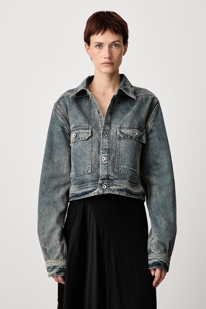 Rick Owens DRKSHDW Μπουφάν γυναικείο ντένιμ μπλε DS02F6702.DMI