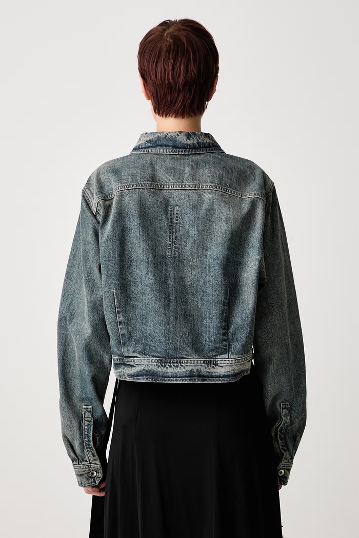 Ρούχα Rick Owens DRKSHDW Μπουφάν γυναικείο ντένιμ DS02F6702.DMI μπλε