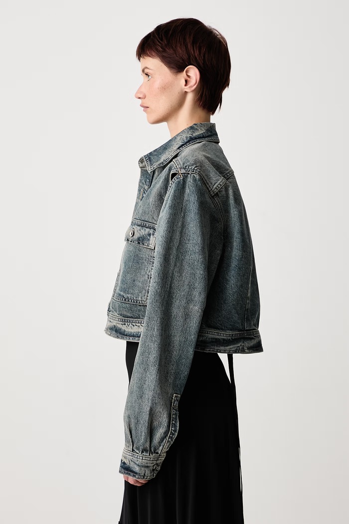 Μπουφάν γυναικείο ντένιμ Rick Owens DRKSHDW DS02F6702.DMI μπλε