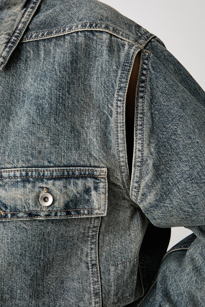 Μπουφάν γυναικείο ντένιμ Rick Owens DRKSHDW μπλε DS02F6702.DMI
