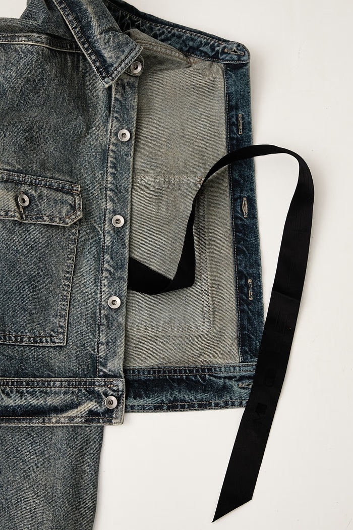 Rick Owens DRKSHDW Μπουφάν γυναικείο ντένιμ DS02F6702.DMI