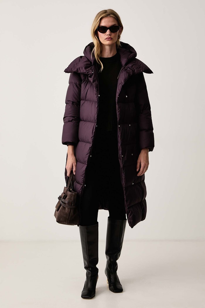 Marella Kurtka puchowa damska MLLALBEN 2623496035200 fioletowy AW26