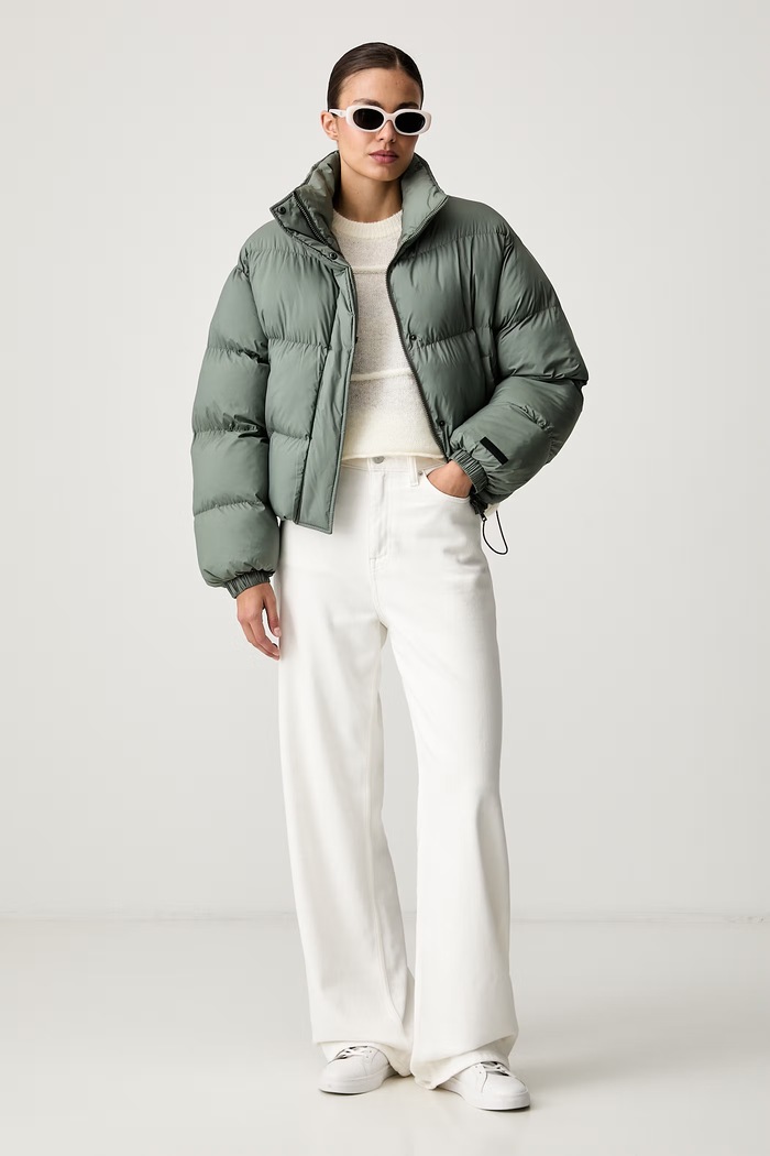 HUGO Blue kratka jakna ženska Faren-2_B 50567764 zelena AW26