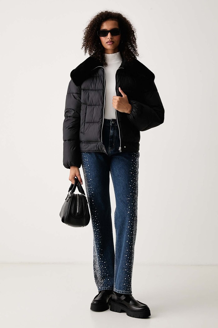 HUGO Blue Jakna za žene Fleuv-1_B 50567755 crna AW26