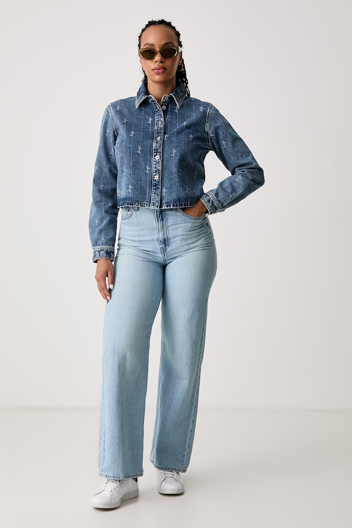 HUGO Blue Koszula damska jeansowa Glamori_B 50569826 niebieski AW26