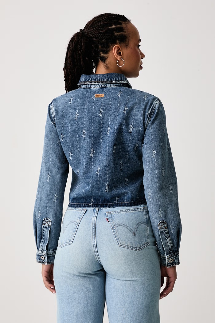 Odzież HUGO Blue Koszula damska jeansowa Glamori_B 50569826 niebieski