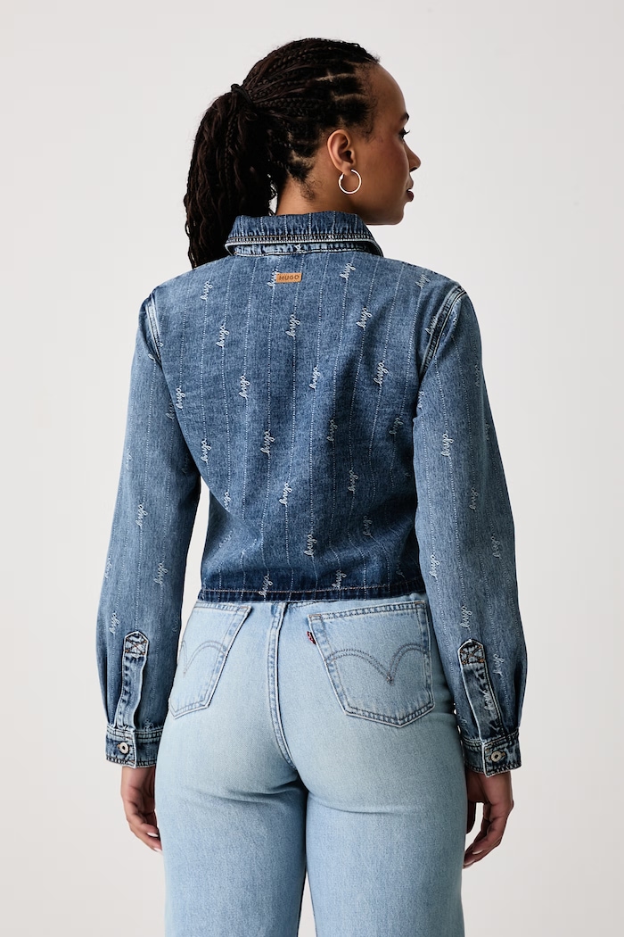 Odzież HUGO Blue Koszula damska jeansowa Glamori_B 50569826 niebieski
