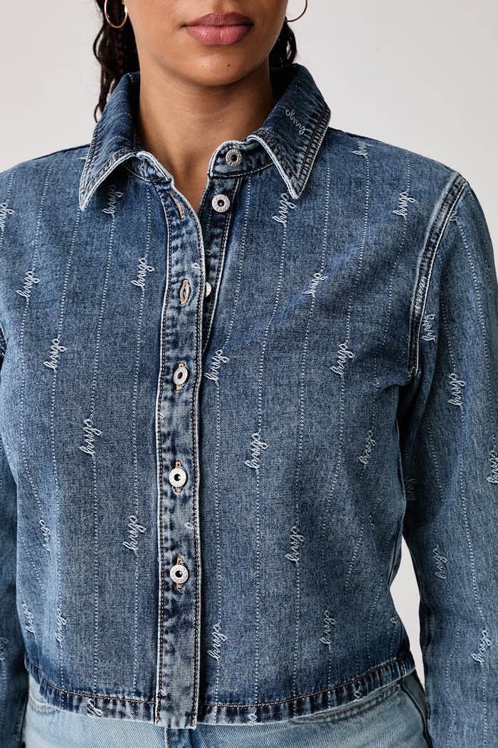 Koszula damska jeansowa Glamori_B HUGO Blue 50569826 niebieski