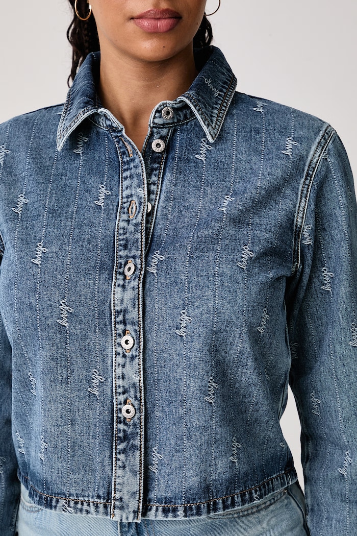 Koszula damska jeansowa Glamori_B HUGO Blue 50569826 niebieski