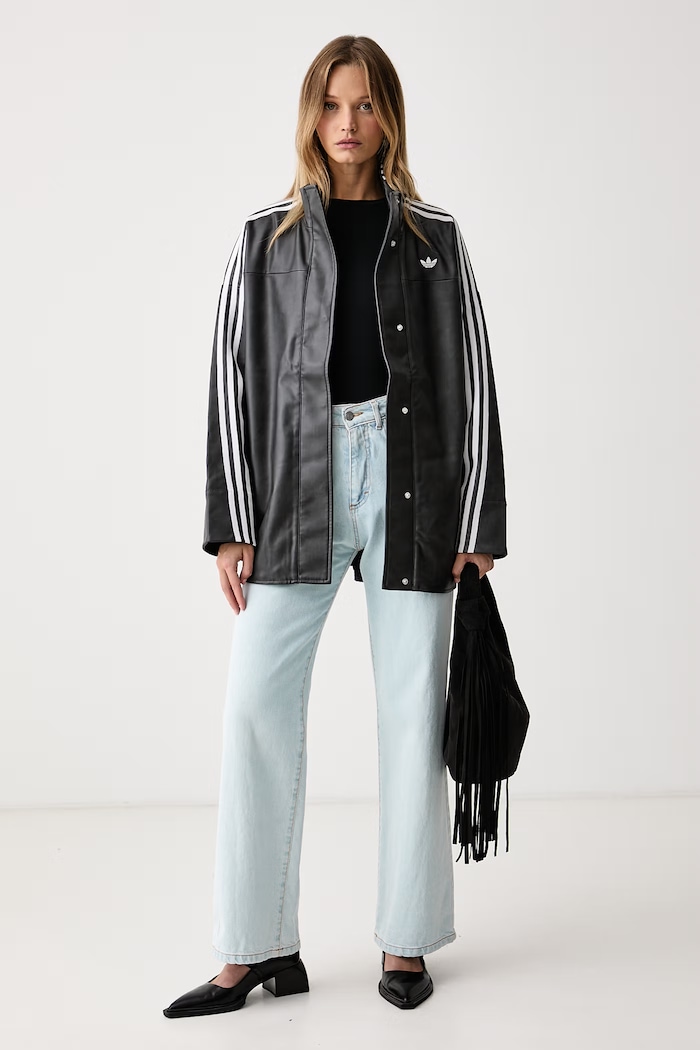 adidas Originals Bunda dámská z imitace kůže Adilenium Season 6 Pleather Jacket LH1945 černá AW26