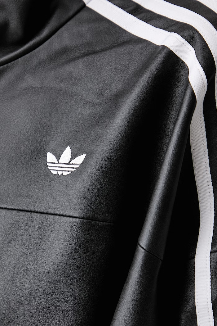 Bunda dámská z imitace kůže Adilenium Season 6 Pleather Jacket adidas Originals černá LH1945