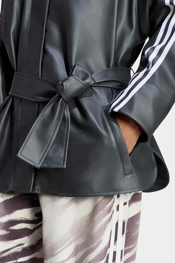 Kurtka damska z imitacji skóry Adilenium Season 6 Pleather Jacket adidas Originals czarny LH1945