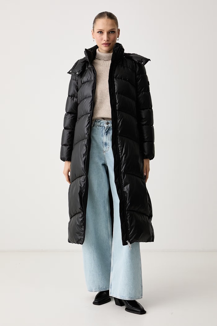 BOSS Prošívaná bunda dámská Pamega 50567449 černá AW26