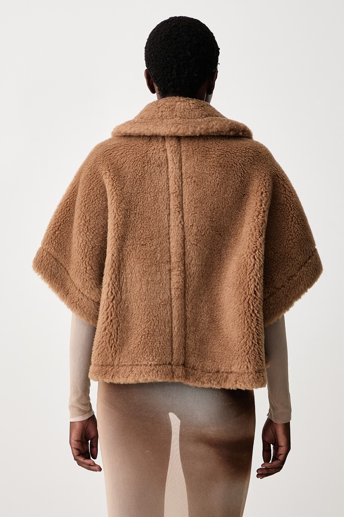 Odzież Max Mara krótka kurtka damska z wełną 2624736252600 brązowy