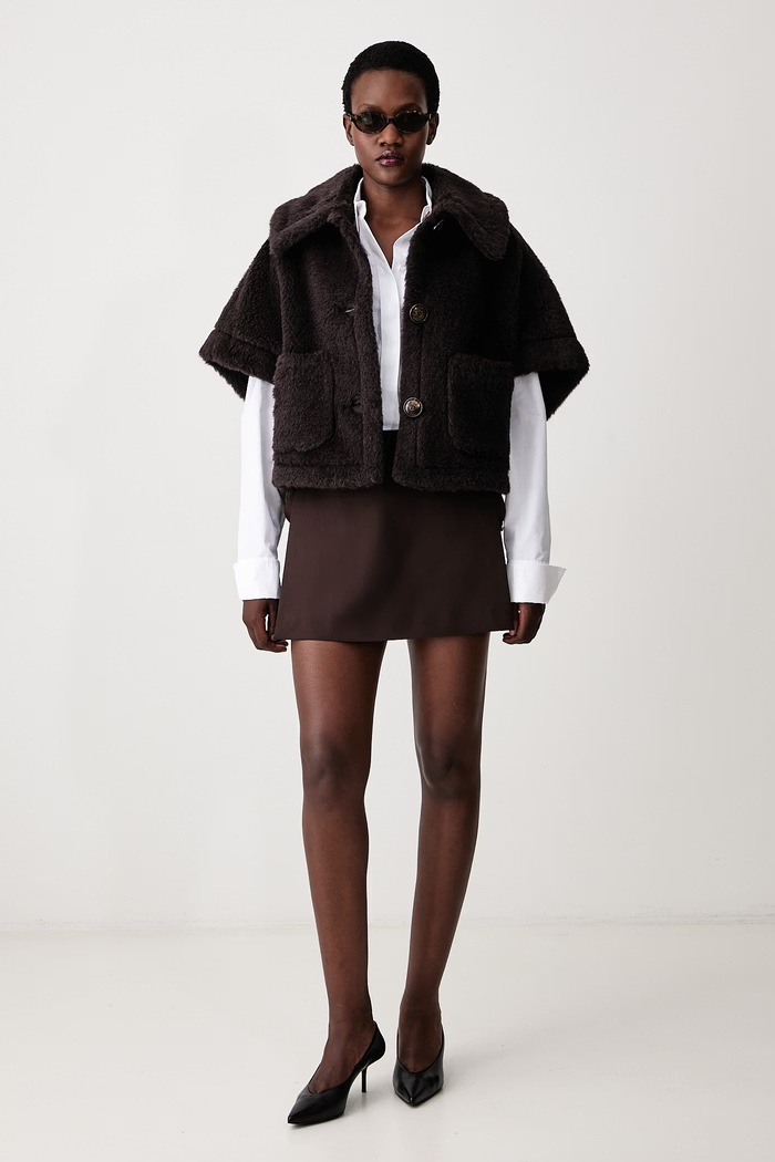 Max Mara дощовик жіночий з вовною 2624736242600 коричневий AW26