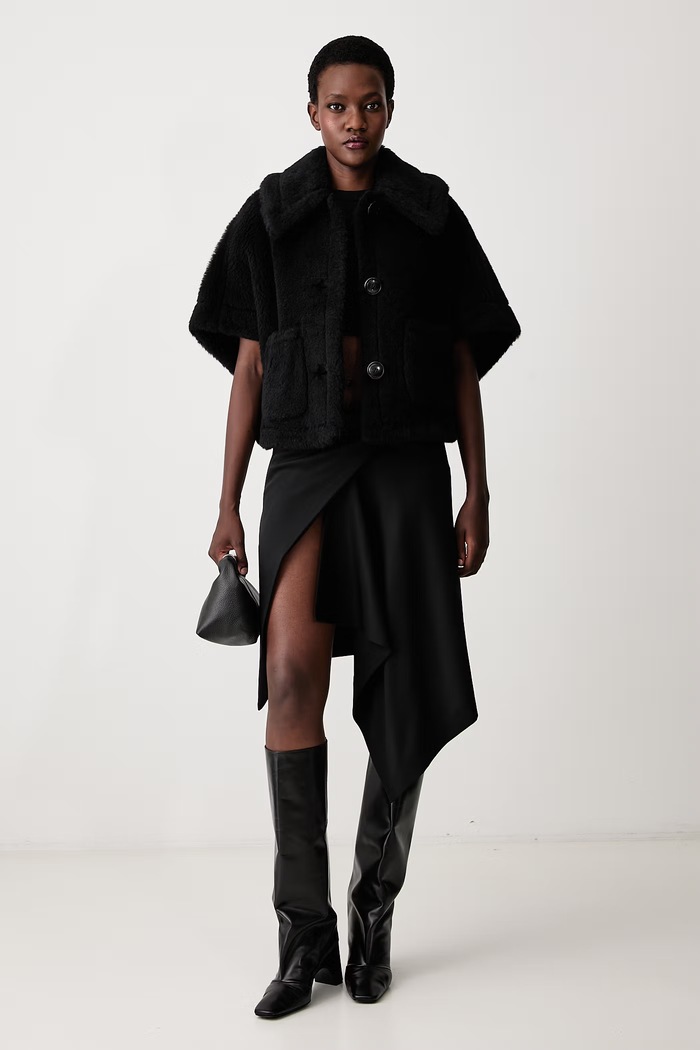 Max Mara дощовик жіночий з вовною 2624736242600 чорний AW26