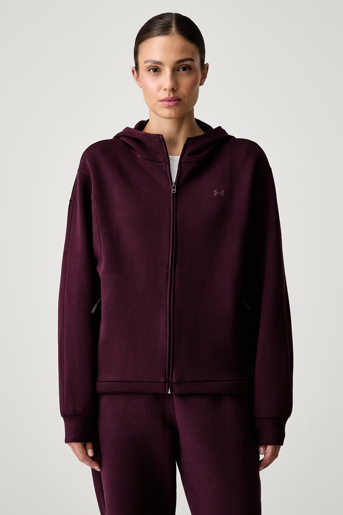 Under Armour μπλούζα με κουκούλα γυναικεία Unstoppable μπορντό 6013520