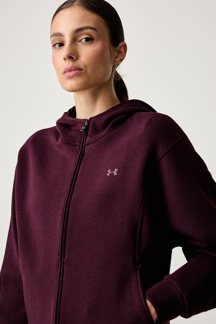 Under Armour μπλούζα με κουκούλα γυναικεία Unstoppable μπορντό 6013520