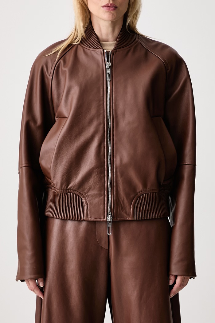Sportmax Amour bomberka damska skórzana 2622446011600