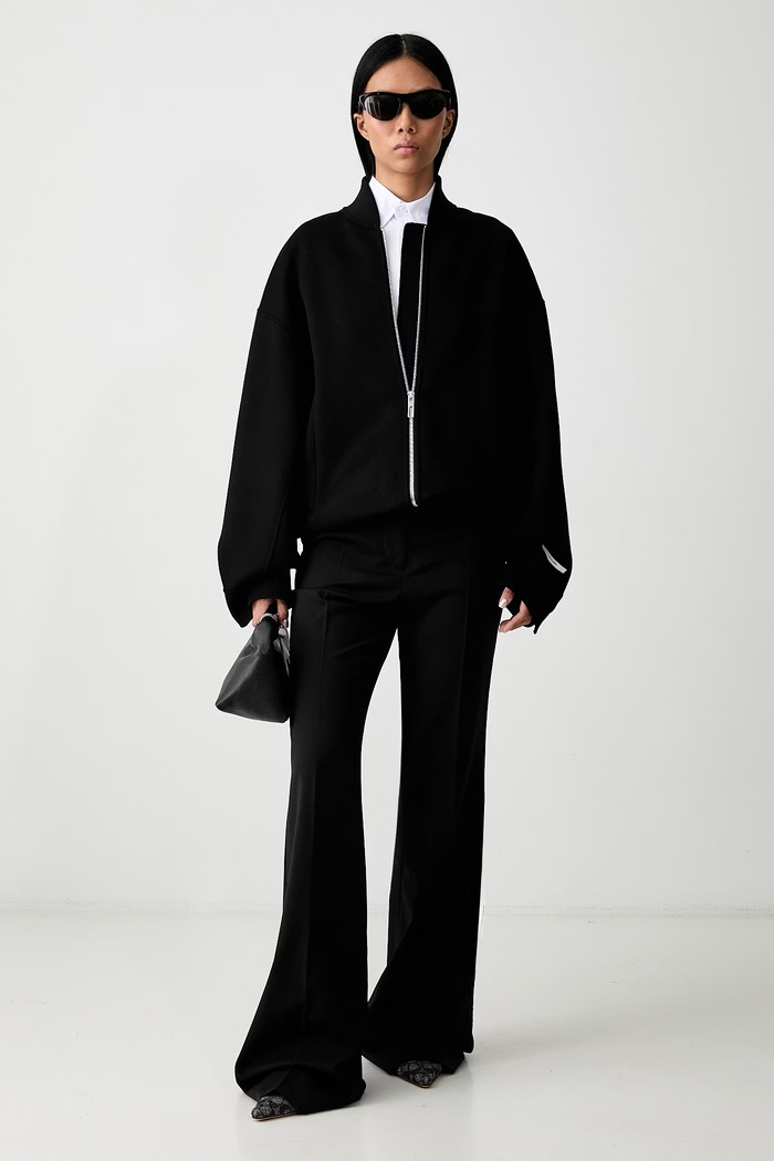 Sportmax Ondata bunda dámská vlněná 2622086041600 černá AW26