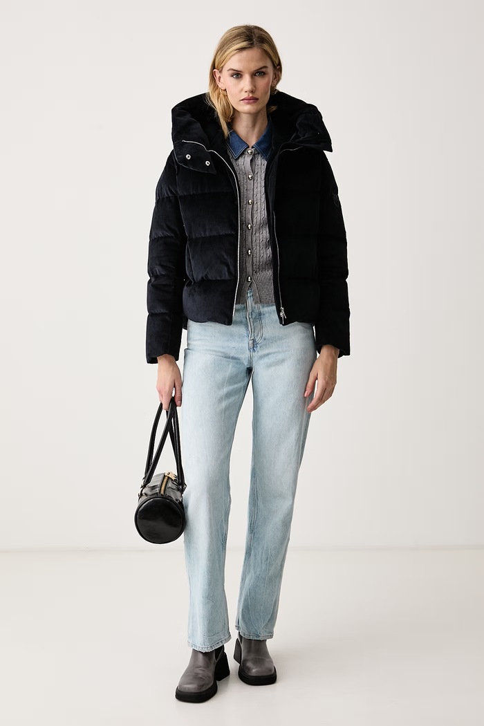 Pinko Prošívaná bunda dámská manšestrová 101602.A3PU námořnická modř AW26