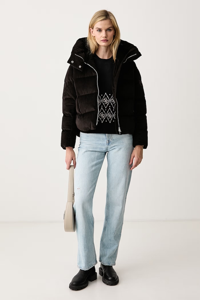 Pinko Prošívaná bunda dámská manšestrová 101602.A3PU hnědá AW26