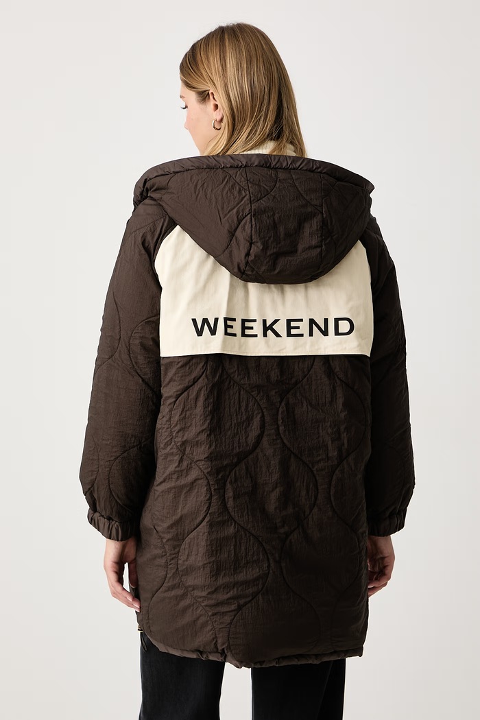 Kurtka dwustronna damska WKDANFORA Weekend Max Mara brązowy 2625496062600