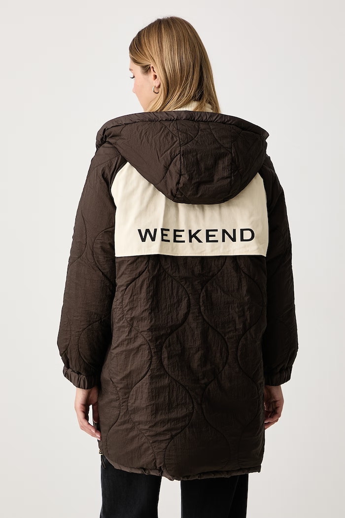 Kurtka dwustronna damska WKDANFORA Weekend Max Mara brązowy 2625496062600