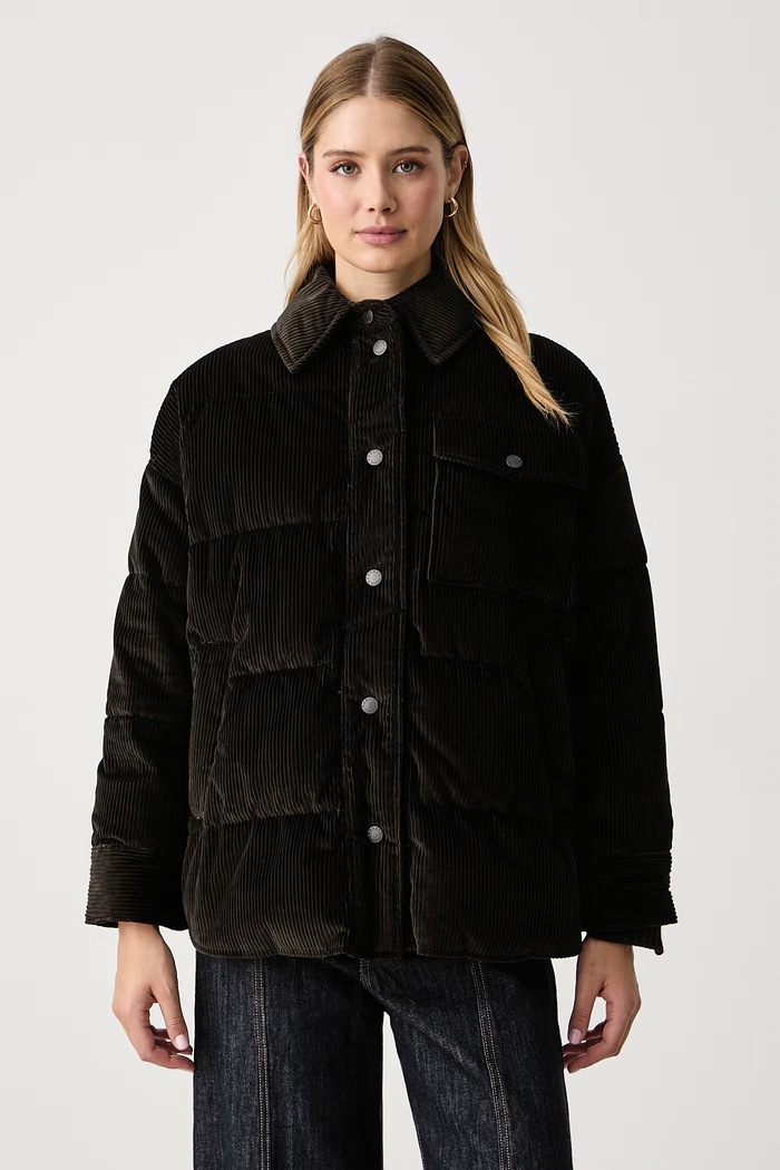 Weekend Max Mara Kurtka puchowa damska sztruksowa WKDGIORNO brązowy 2625486092600