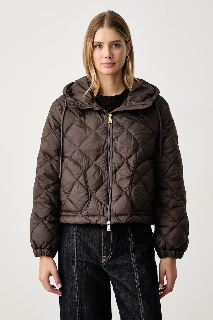 Weekend Max Mara Kurtka puchowa damska WKDERIS brązowy 2625486062600