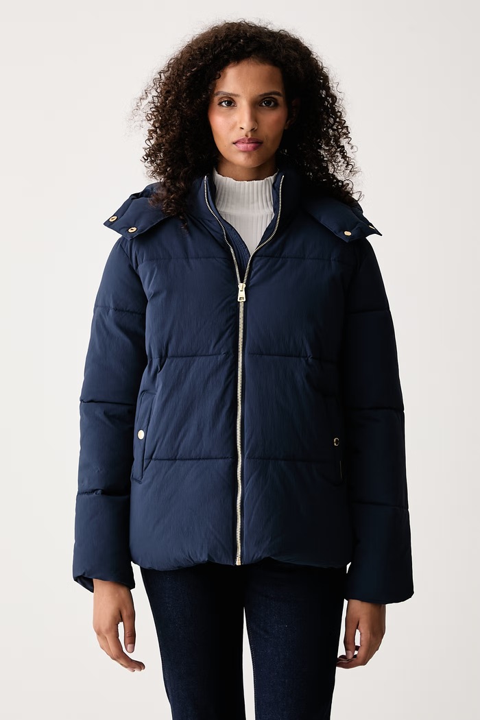 U.S. Polo Assn. Prešívaná bunda dámska SHORT PUFFER tmavomodrá WUP2583
