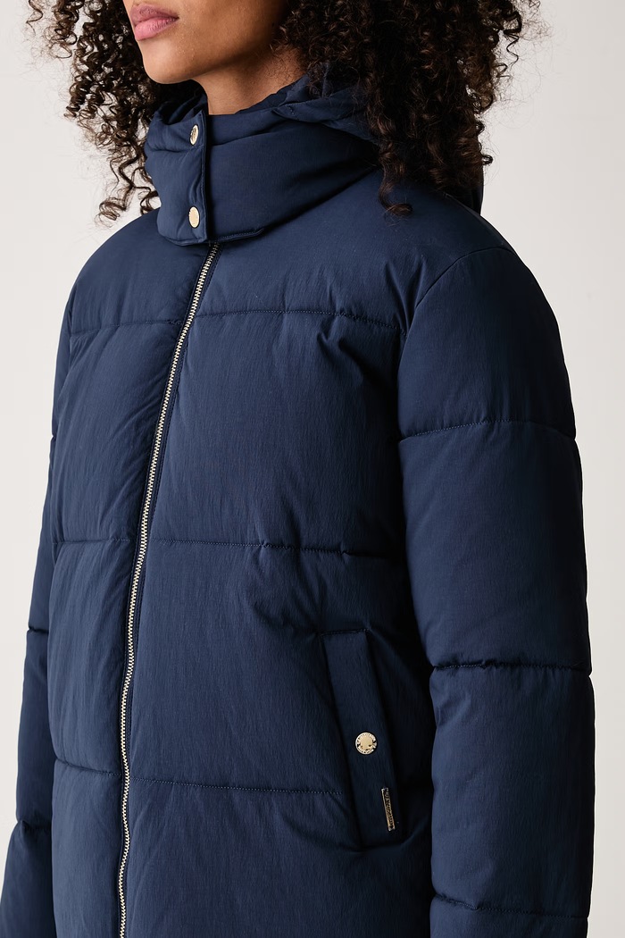 Prešívaná bunda dámska SHORT PUFFER U.S. Polo Assn. WUP2583 tmavomodrá