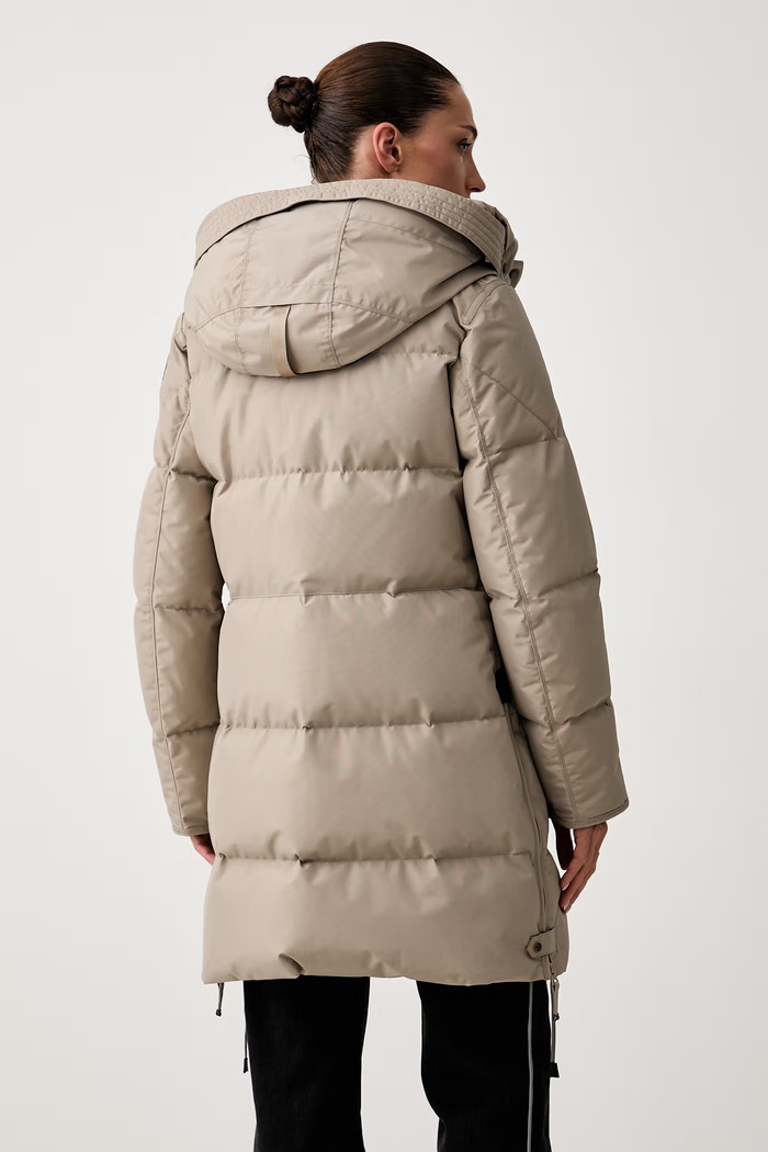 Odzież Parajumpers kurtka puchowa damska LONG BEAR PWJKMA330776 beżowy