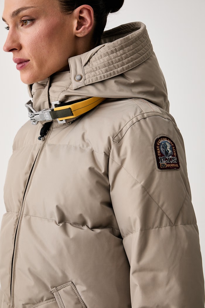Parajumpers kurtka puchowa damska LONG BEAR PWJKMA330776 beżowy