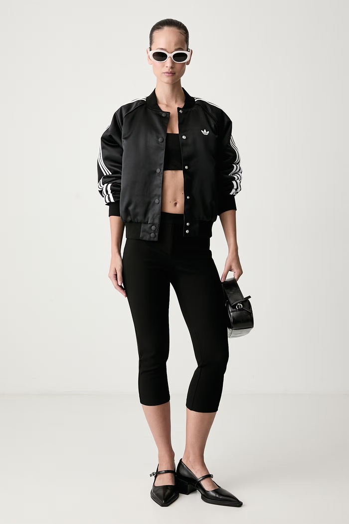 adidas Originals Bunda dámska Satin Bomber KT2648 čierna AW26