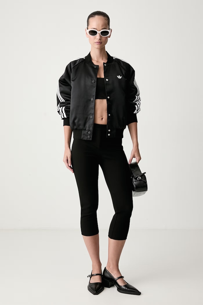 adidas Originals Bunda dámska Satin Bomber KT2648 čierna AW26