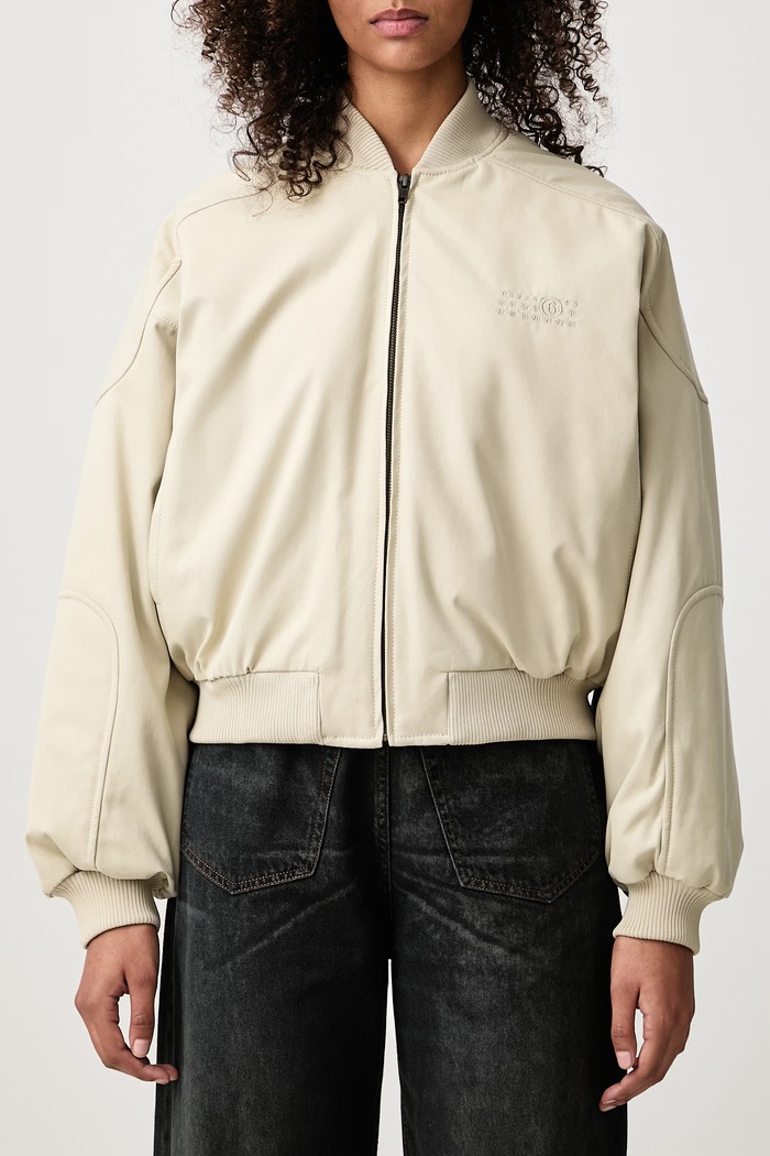 Bomberka damska bawełniana MM6 Maison Margiela beżowy S52AM0369.M36019