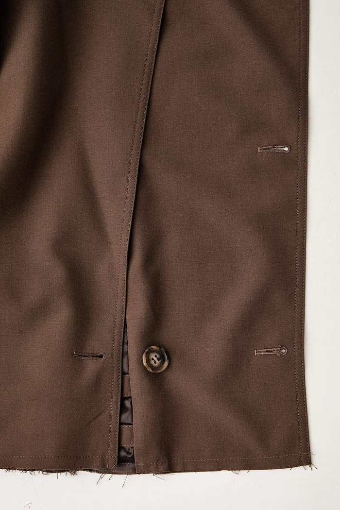 MM6 Maison Margiela krótki trencz damski z wełną S52AM0361.M35436