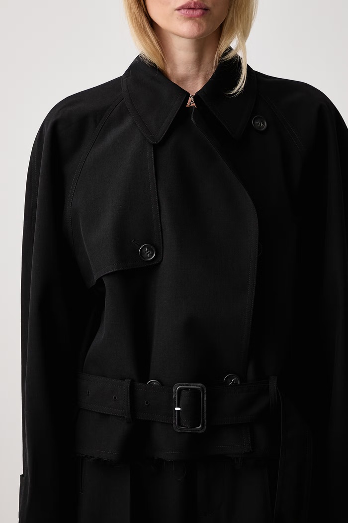 MM6 Maison Margiela kratek trenčkot ženski z volno S52AM0361.M35436
