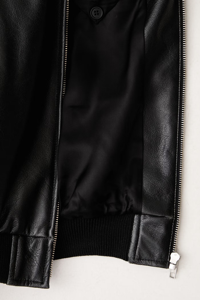 MM6 Maison Margiela bomberka damska z imitacji skóry S52AM0358.M35455