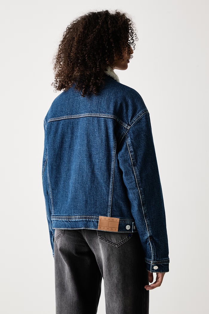 Odzież Tommy Jeans Kurtka przejściowa damska jeansowa DW0DW23519 niebieski