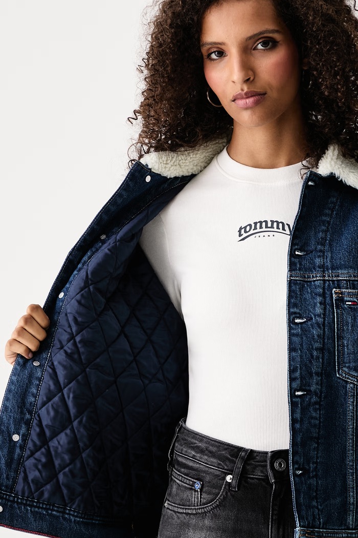 Tommy Jeans Kurtka przejściowa damska jeansowa DW0DW23519