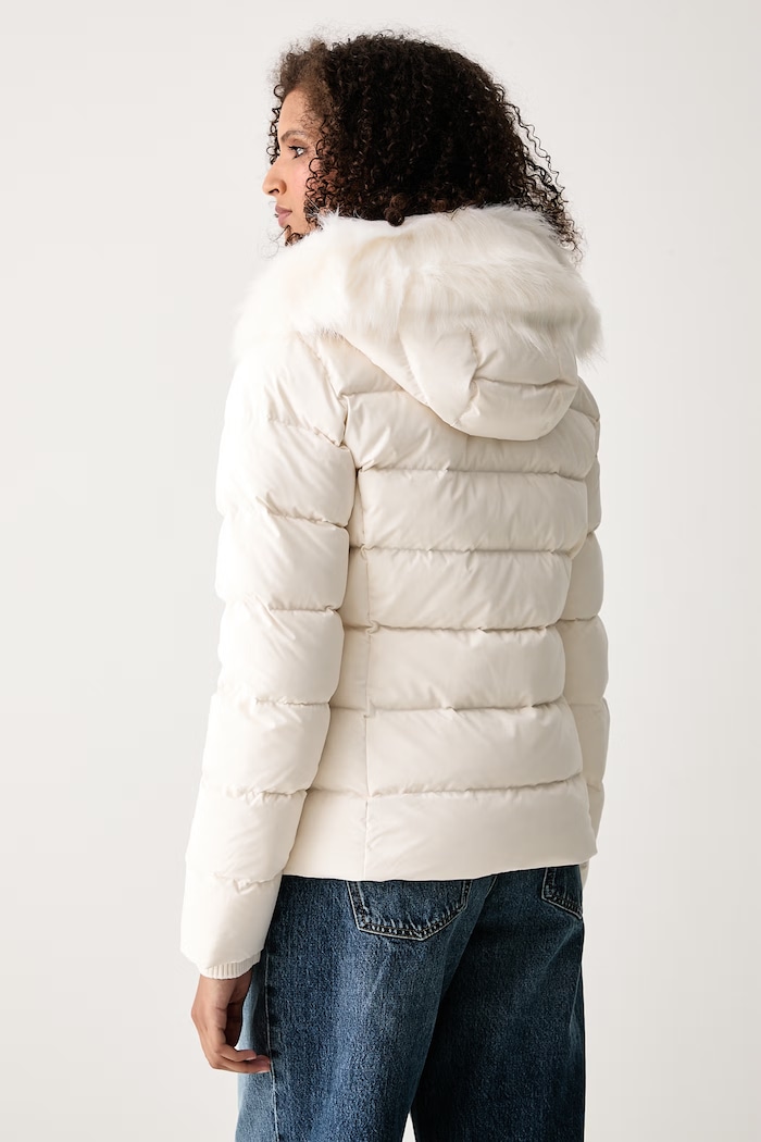Ρούχα Tommy Jeans Πουπουλένιο μπουφάν γυναικείο DW0DW23409 μπεζ