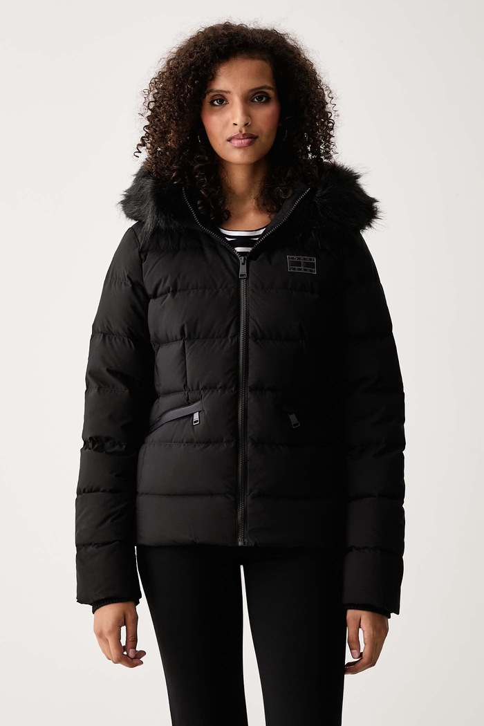 Tommy Jeans Πουπουλένιο μπουφάν γυναικείο μαύρο DW0DW23409