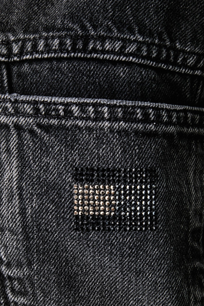 Giacca jeans da donna con cotone Tommy Jeans nero DW0DW23574