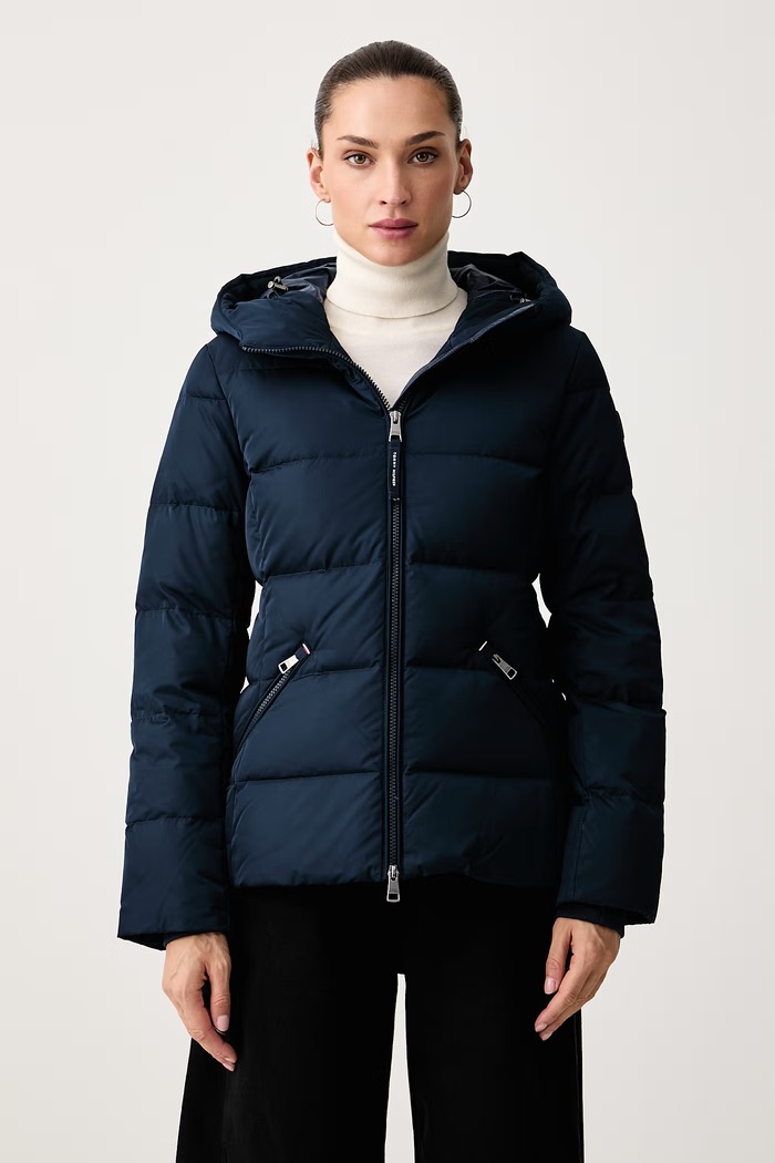 Tommy Hilfiger Péřová bunda dámská námořnická modř WW0WW51521